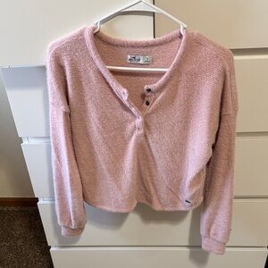Hollister Soft Pink V-Neck Sweater